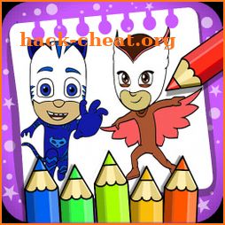 Coloring Book for PJ Heroes Masks: kids game 2020 icon