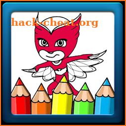 Coloring book for Pj of masks heroes icon