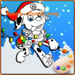 Coloring Book for Puppy patrol Christmas HD icon