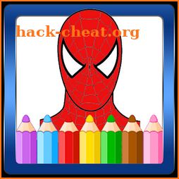 Coloring Book for the amazing spider hero icon