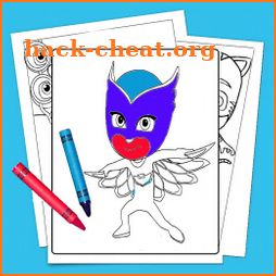 coloring book pj-mask icon