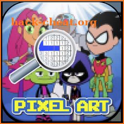 Coloring By Number Teen Titans Go Pixel Art Games icon