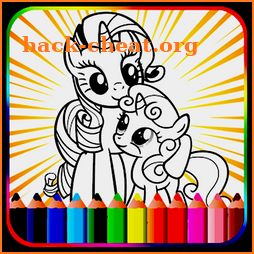 coloring CUTE pony icon