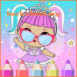 Coloring Dolls Book Pro icon