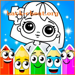 Coloring dolls. icon