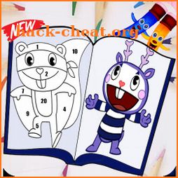 coloring for Happy Tree Friends icon