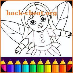Coloring game for girls and women icon