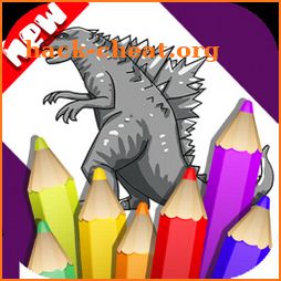 Coloring Godzilla And Dinosaur Book icon