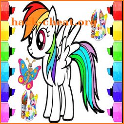 coloring horse pony icon