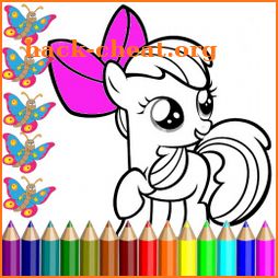 coloring horse pony happy icon