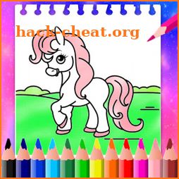Coloring Horse Pony Rainbow icon