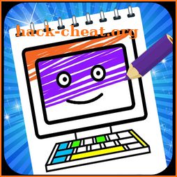 Coloring Laptop, Mobile Phone & Smartphone icon