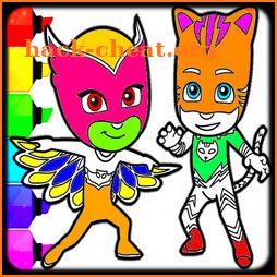 Coloring Masks Heros PJ For Kids icon