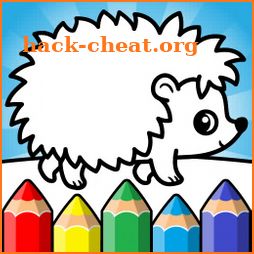 Coloring pages: games for kids icon