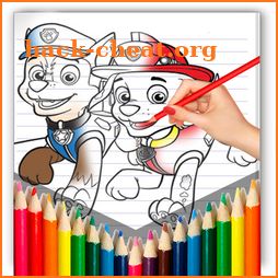 coloring paw pat game icon