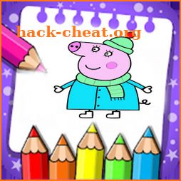 Coloring Peepa Book and pig icon