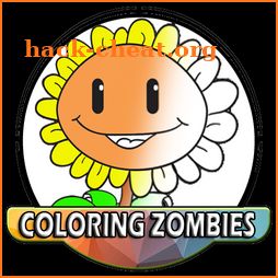 Coloring Plant and zombi icon