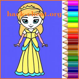 Coloring Princess Dress Fashion icon
