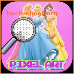 Coloring Princess Pixel Art Book - Color By Number icon