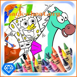 Coloring Sponge Happy Cheerful icon