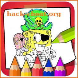 Coloring Sponge Yellow Pirate icon