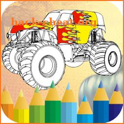 coloring super truck icon