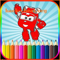 Coloring super wings icon