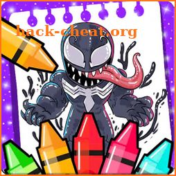 Coloring venom heroes book hd icon