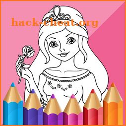 ColorSwipe - Princess Coloring Book for Kids icon