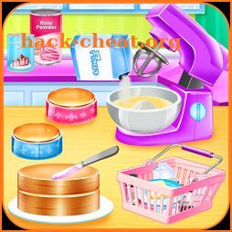 Cooking cake bakery shop icon