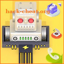 Cool 3D silver robot machine game theme icon