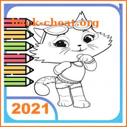 Cool 44 Cats Coloring Cartoon 2021 icon