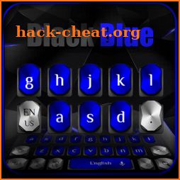 Cool Black Blue Metal Keyboard icon