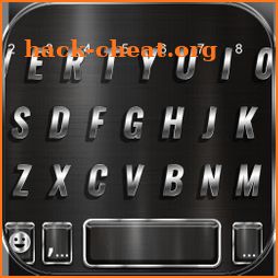 Cool Black Metal Keyboard Background icon