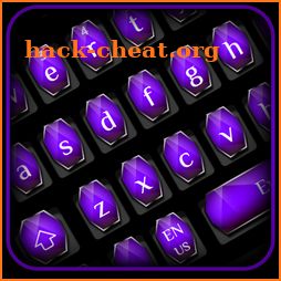 Cool Black Purple Glossy Keyboard icon