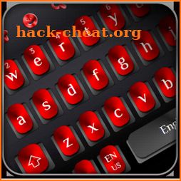 Cool Black Red Metal Keyboard icon