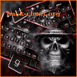Cool Black Smoke Skull Keyboard Theme icon