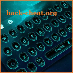 Cool Blue Neon Light Keyboard icon