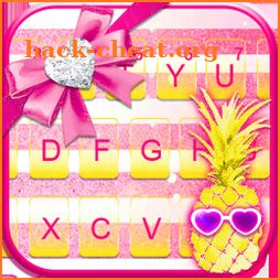 Cool Girly Pineapple Keyboard Theme icon