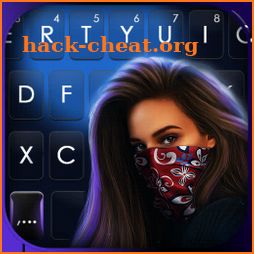 Cool Mask Girl Keyboard Background icon