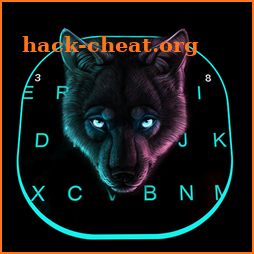 Cool Neon Wolf Keyboard Theme icon