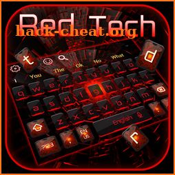 Cool Red Light Technology Keyboard Theme icon