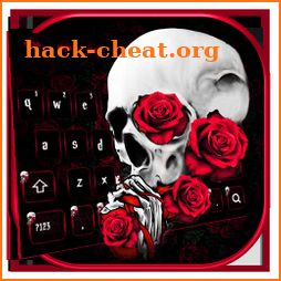 Cool Rose Skull Keyboard Theme icon