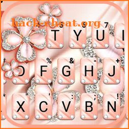 Coral Luxury Clover Keyboard Theme icon