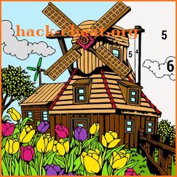 Country Farm Color by Number: Nature Coloring Book icon