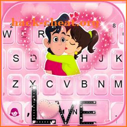 Couple Love Roses Keyboard Theme icon