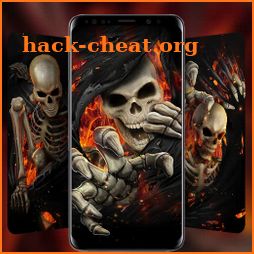 Crack Screen Skull Live Wallpapers Themes icon