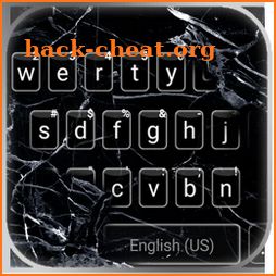 Cracked 3D Glass Keyboard Background icon