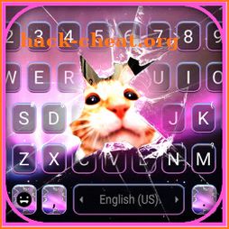 Cracked Kitty Screen Keyboard Background icon