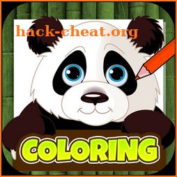 Crazy Animal Baby Panda Bear Friends Coloring Page icon